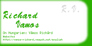 richard vamos business card