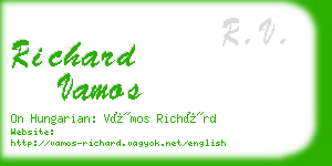 richard vamos business card